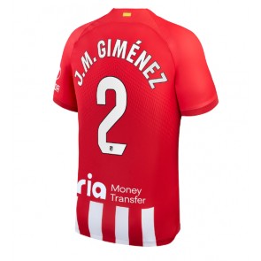 Atletico Madrid Jose Gimenez #2 Hemmatröja 2023-24 Kortärmad